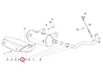 Hitzeschild Auspuff Piaggio MP3 300 Business LT 4T 4V LC