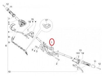 Lenker Piaggio Beverly HPE 300 310 400