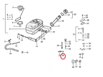 Buchse Öltank APE Car P2 TM 703 TM P703