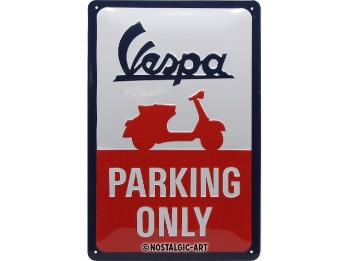 Blechschild Vespa Parking Only