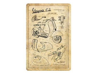 Blechschild 20x30cm Parts Sketches