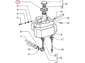 Dichtung Tank, Piaggio Zip 50, Gilera Easy moving 50