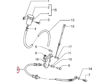 Bremsleitung Bremsschlauch vorne, Piaggio Sfera 50 80 125