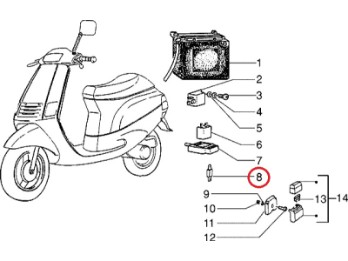 Diode Batterie, Gilera Easy moving 50 2T AC SSP2T 1995
