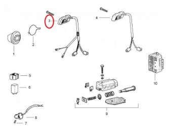 Lichtschalter rechts, Vespa HP 4 Gang 50 2T AC V5N2T 1991
