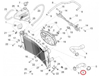 Kühlwasserschlauch Aprilia RS, Tuono 660, 2020-26