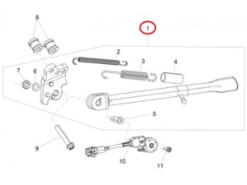 Seitenständer komplett, Aprilia RS Tuono 660