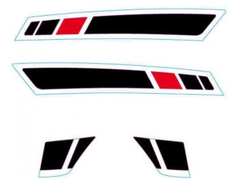 Dekorsatz GTS Super Sport schwarz/rot 125 300