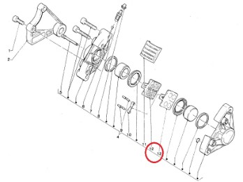 Bremsbelagsatz Hinten Grimeca, Gilera Crono 125, Nordwest 600, Saturno 500