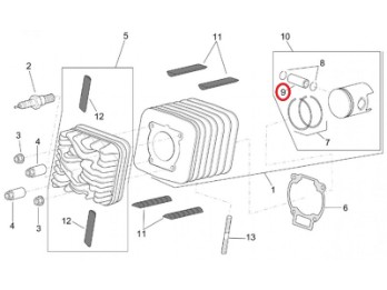 Kolbenbolzen Aprilia SR 150, Piaggio Hexagon Skipper 125 150 