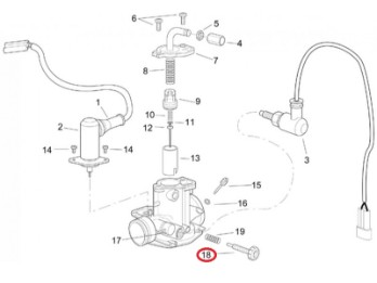 Standgasschraube Leerlaufschraube APRILIA SR, PIAGGIO Skipper 125 150