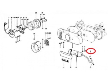 Auspuff Dichtung Gilera GSA 50 2T AC 060 1984