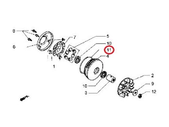 Dichtring, treibende Riemenscheibe, Variomatik Piaggio Hexagon 250 GT 1998-2001