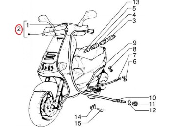 Tachowelle kpl. Piaggio Skipper 125 150