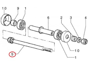 Radachse vorne PIAGGIO Zip 50 125