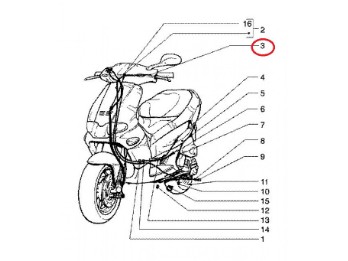 Bremszug hinten Gilera Runner 125 FX, 180 FXR