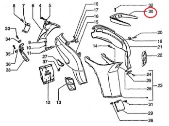 Helmfachumrandung Piaggio NRG 50