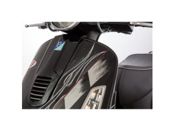 Monoschlitzrohr SIP Beinschild Vespa GTS-GTS Super-GTV-GT 60-GT-GT L 125 -300 ccm (- '18)