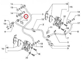 Bremsleitung hinten Piaggio Beverly 125 200