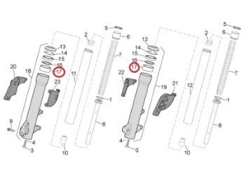 Gleitlager Standrohr Marzocchi, Piaggio X9 500, Aprilia Atlantic 500, Moto 6.5 650