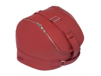 Helmtasche, rot, echt Leder, Vespa 946