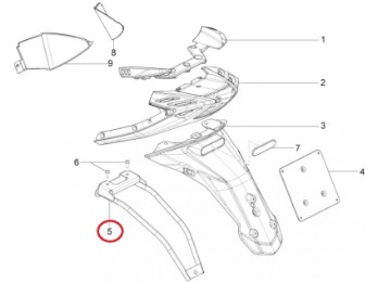 Halterung Kennzeichenträger Aprilia SR Motard 50 125