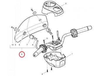 Windabweiser Windschild Vespa GTV HPE 300 Sei Giorni 