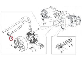 Polrad Rotor Aprilia Mojito, Piaggio Sfera, Vespa ET4 125