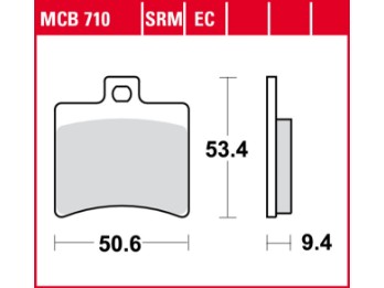 Bremsbelagsatz MCB710 organisch Scarabeo 50 125 200 250 300 400 500