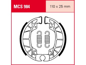 MCS984 Bremsbackensatz organisch, Aprilia Mojitp 50, Scarabeo 100