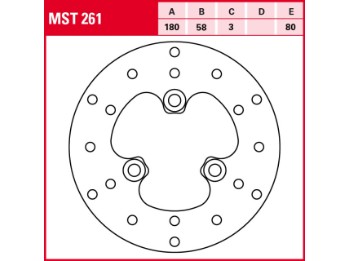 Bremsscheibe starr MST261, Peugeot Elyseo Elystar Speedfight