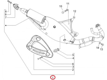 Auspuff GILERA Runner RST 2T LC, PIAGGIO NRG Power DT 
