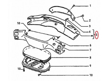 Lenkerverkleidung Lenkerabdeckung vorn Piaggio Skipper Quartz
