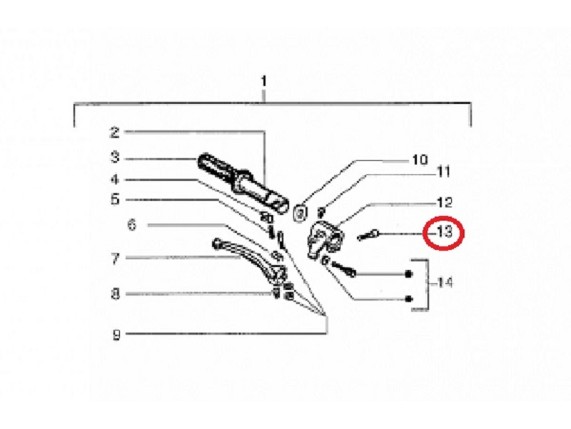 Schraube Lenker Seilzugaufnahme
