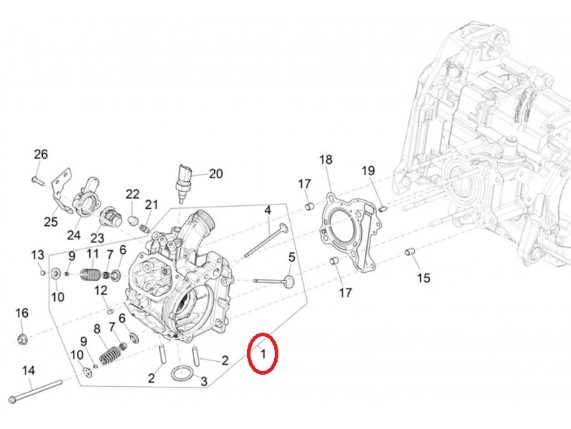 Zylinderkopf 125ccm RISS-Motor