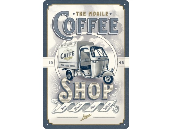 22287, Blechschild 20x30cm Ape-Coffee