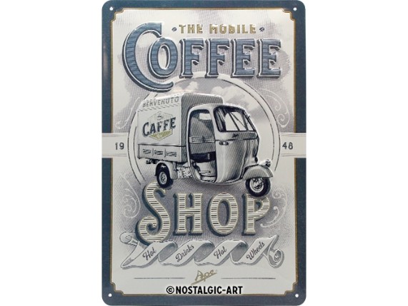 22287, Blechschild 20x30cm Ape-Coffee