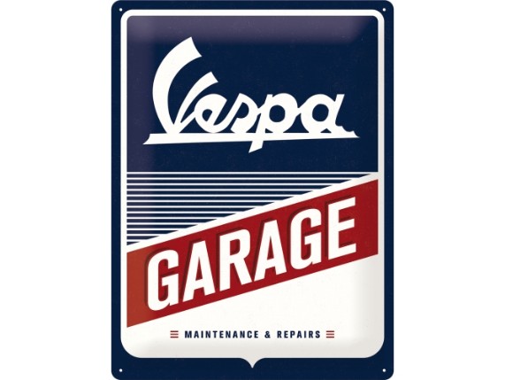 23257, Blechschild 30x40cm Vespa-Garage