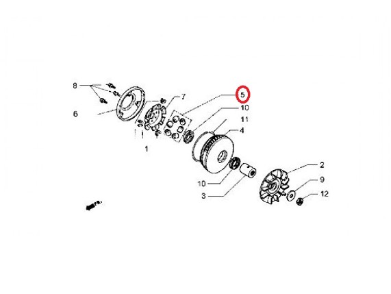 Variatorrollensatz 24x18 mm, 23,0 g