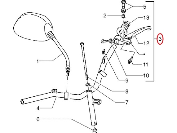 Bremshebel links