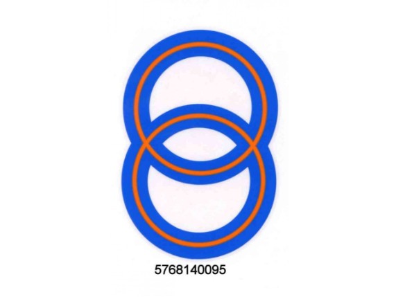 Dekor, Motiv: Gileraringe, blau, orange