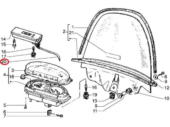 Kabelbaum Cockpit Uhr