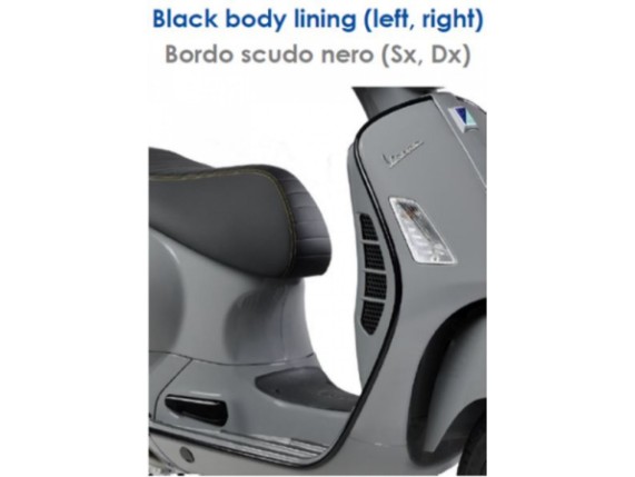 Zierstück Satz, schwarz glänzend