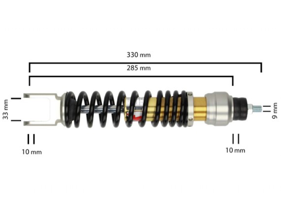 Stoßdämpfer E-Serie Mono, hinten