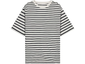 Knowledge Cotton | Loose striped T-shirt