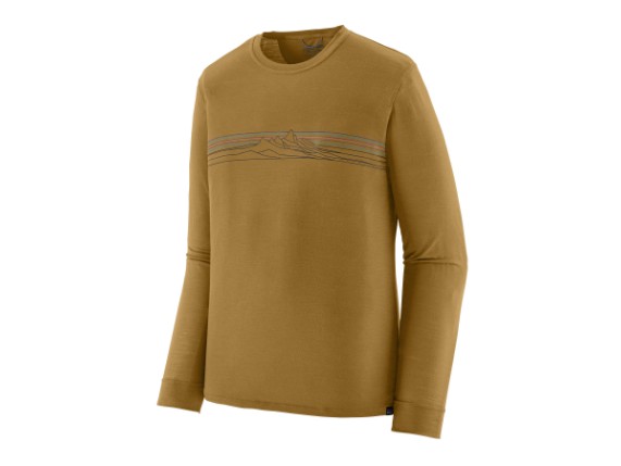 44585-STBO-S, L/S Cap Cool Merino Blend Graphic S