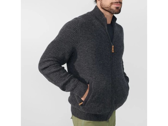 Fjällräven | Övik Zip Cardigan Knit Men, Dark Olive