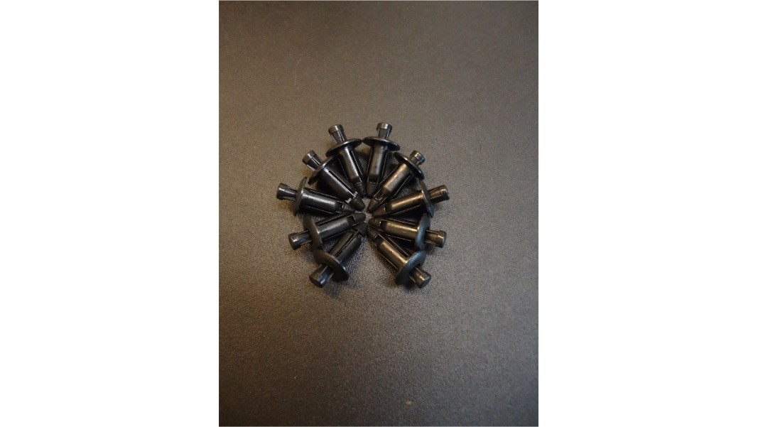 043049, Spreizschrauben PVC, 6 mm, schwarz,