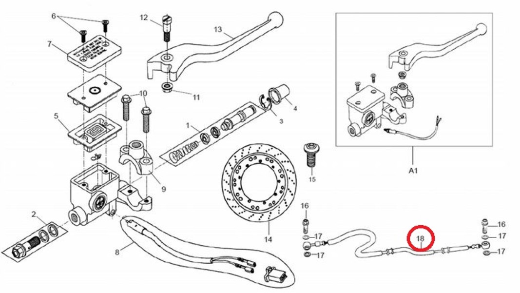 560514/A, Bremsschlauch vorne