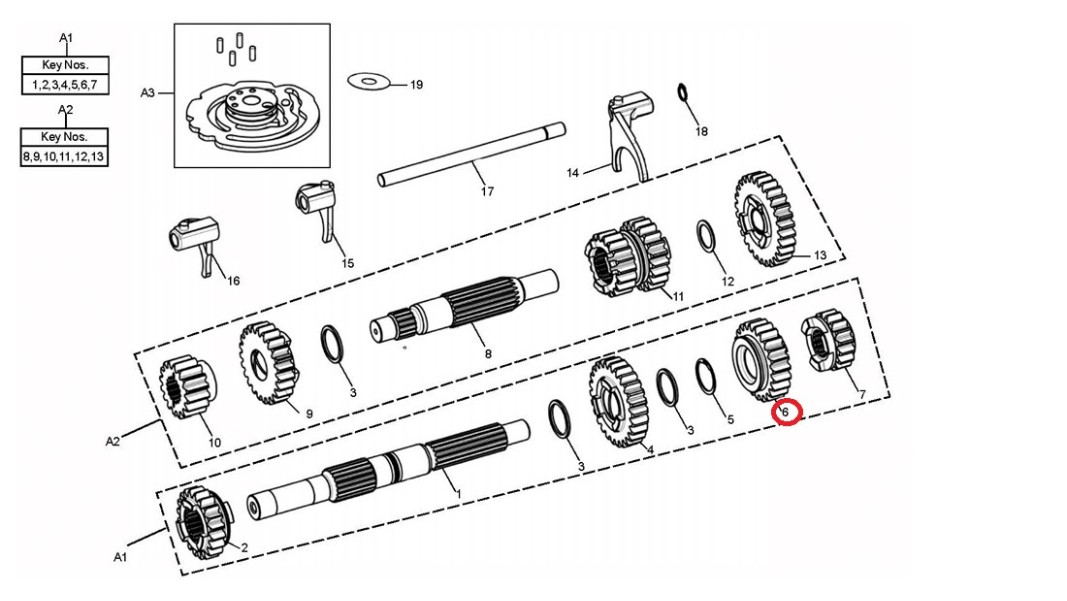 570821/A, Zahnrad Gang 3